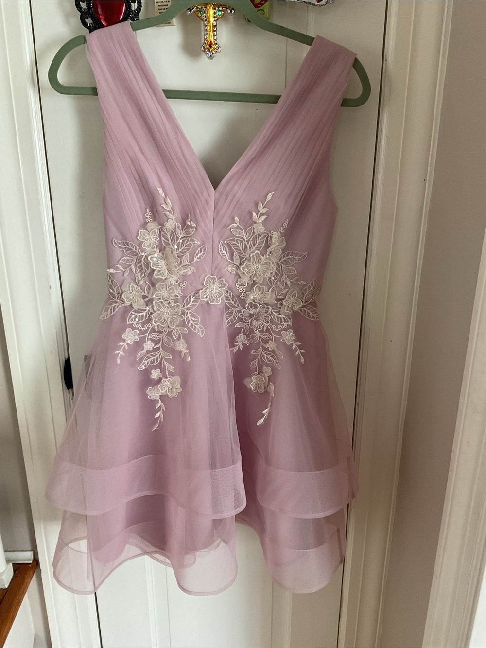 BCBGMaxAzria Pale Lavender Tulle Dress Size 4